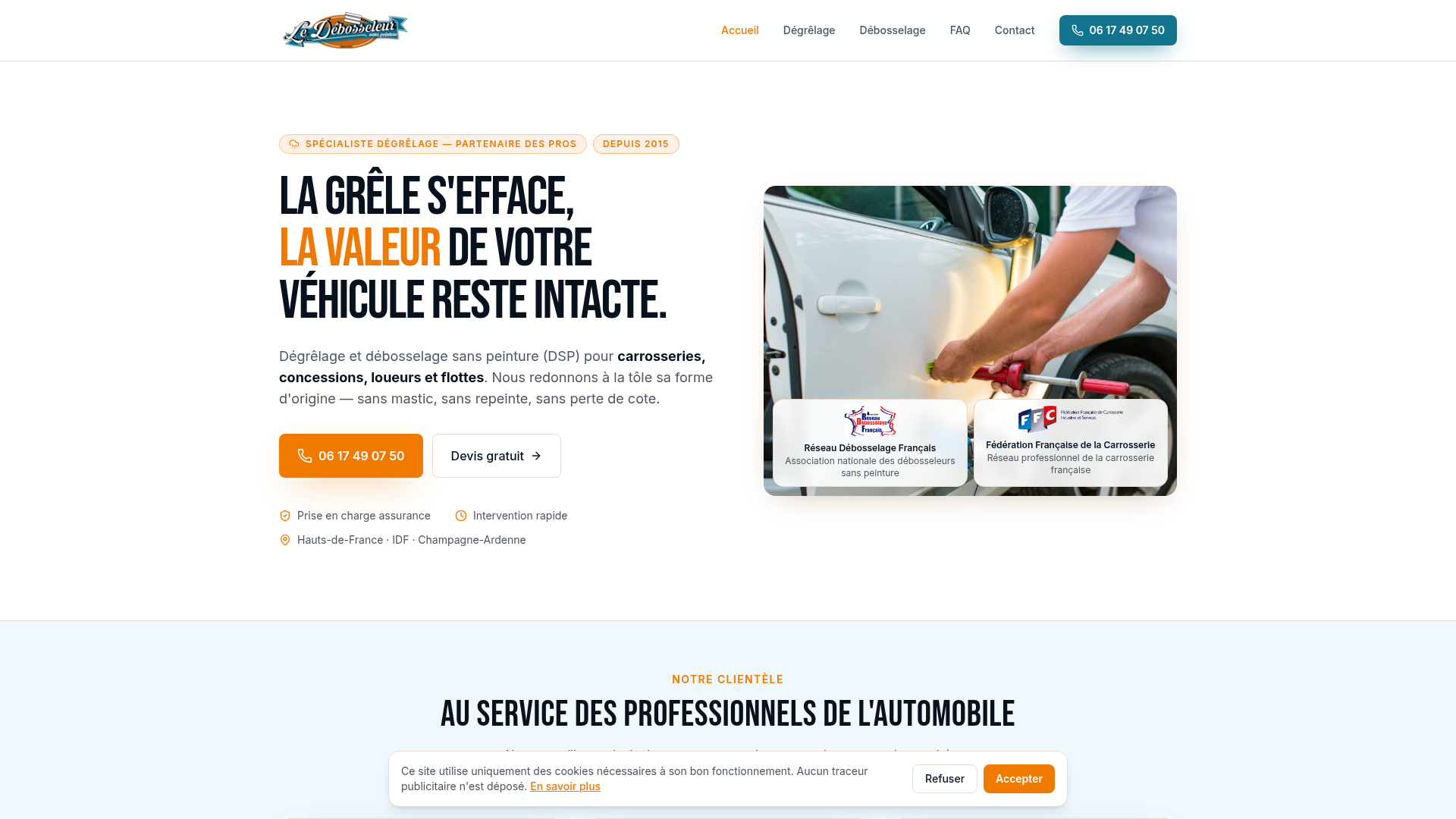Capture du site Le Débosseleur